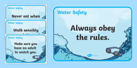 Staying Safe Around Water PowerPoint - EYFS Water, rain, rivers