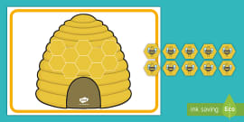 bee counters and beehive worksheet worksheet maths