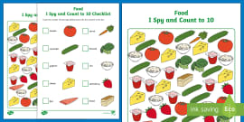 Vegetable Themed I Spy With My Little Eye Worksheet / Worksheet