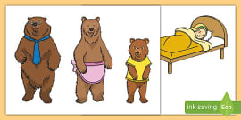 Goldilocks and The Three Bears Bowl Cut Outs (teacher made)