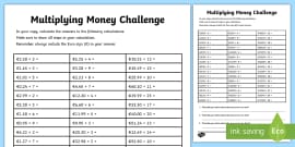 teacher made dividing money worksheets twinkl