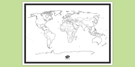printable blank world map for kids geography year 1 2