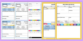 EYLF Observation Evaluation Template - All Subjects - eylf, assessment