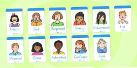 Ourselves Flashcards English/Italian - Ourselves Emotion Word Cards