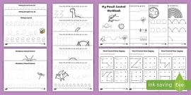 Pencil Control And Scissor Skills Resource Pack - Fine Motor Skill