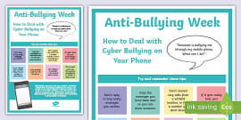 How to Deal With Cyber-bullying Poster (teacher made)