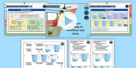 Converting Between Millilitres and Litres Worksheet