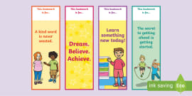 free inspirational printable bookmarks resources twinkl