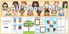 All About Me Cards - All About Me, Sentences, eylf, sentence cards, reading