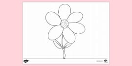 Free Flowers Colouring Pages - Primary Flower Colouring In