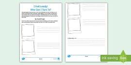 Who Can I Turn To? Loneliness Worksheet KS1 (teacher made)