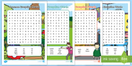 Word Search Pack For Kids Year 2 Common Exception Words U+1F4C4U+1F440