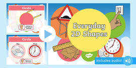 2D Shapes with Everyday Objects Display Posters - Twinkl