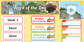 👉 Word of The Day English Poster - Word Board - Twinkl