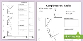 Complementary and Supplementary Angles Worksheet - Twinkl complementary-and-supplementary-angles-worksheet-twinkl