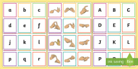 Printable British Sign Language Alphabet Flashcards - Twinkl