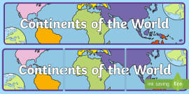 Our World Map Display Banner - Twinkl - KS2 - Geography