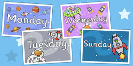 Space Themed A4 Display Posters - Display, poster, KS1, space