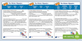 Winter Olympic Host Cities Mapping Activity (teacher Made)