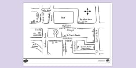 Sketching a Local Map (Hecho por educadores) - Twinkl