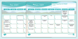 Bilingual Calendar 2025 and 2026/Calendr Dwyieithog 2025 a 2026