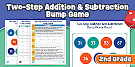 2-Step Addition & Subtraction Math Word Problems Task Cards