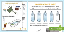 Full or Half Full? Worksheet / Worksheet (teacher made)