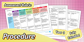 Procedure Assessment Rubric Year 5 and 6