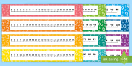 Giant 0-100 Number Line (10s) - Number Line Banner - Twinkl