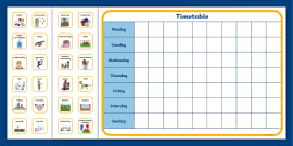 School Timetable Template | Primary Resources (teacher made)