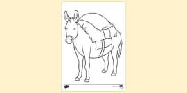 FREE! - Clothespin Donkey Template Colouring Sheet | Colouring Sheet