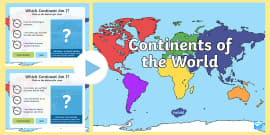 World Map PowerPoint | Continents KS1 (teacher made)