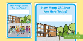 Hessian 'There Are__ Children in Class Today' Display Poster