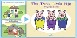 Los Tres Cerditos Story PowerPoint Spanish (teacher made)