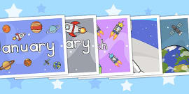 Minibeast Themed Months of the Year Posters - classroom display
