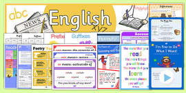 English Board / Working Wall Display Pack (teacher Made)