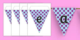 Pastel ZigZag Alphabet Display Bunting (teacher made)