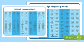 High Frequency Words Bookmarks (teacher made) - Twinkl