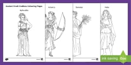 Greek Gods Colouring Pages (teacher made) - Twinkl