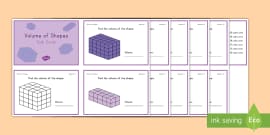 volume of cuboids worksheet worksheet year 6