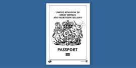 UK Passport Template [Teacher-Made Resource for Students]