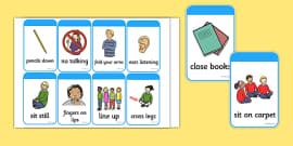 Good Bad Behavior Flashcards (teacher made)