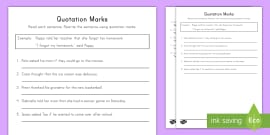 Quotation Marks Poster - display, poster, punctuation, quotation marks
