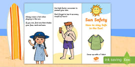 Sun Safety Word Cards (Teacher-Made) - Twinkl