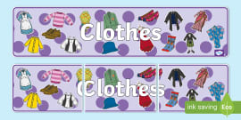 Winter clothes labels (teacher made) - Twinkl