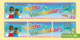 👉 Hot Air Balloon Maths Signs and Vocabulary Display