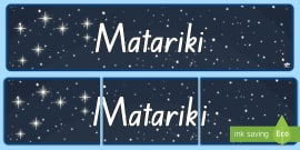 Matariki Te Reo Māori Vocabulary A4 Display Poster