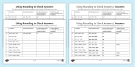 Estimating Answers To Calculations Year 3 Worksheet