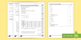 Wal Weithio Mathemateg Blwyddyn 5 & 6 - Adio A Thynnu