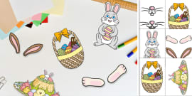 Sleeping Easter Bunny Song Props (teacher Made) - Twinkl